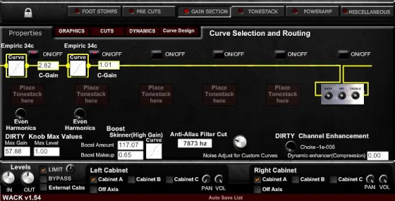 Headcase Amp Builder Gain Section