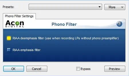 Acoustica 5 Phono Filter