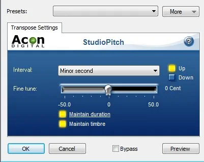 Acoustica 5 Studio Pitch Module