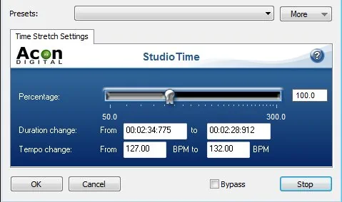 Acoustica 5 Studio Time Stretch