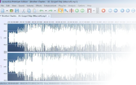 Acoustica 5 Premium Waveform view