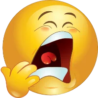 Emoji bored-yawn
