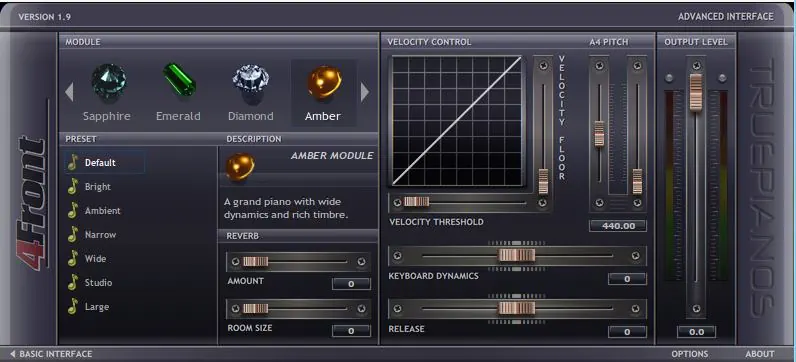 True Pianos Advanced Options