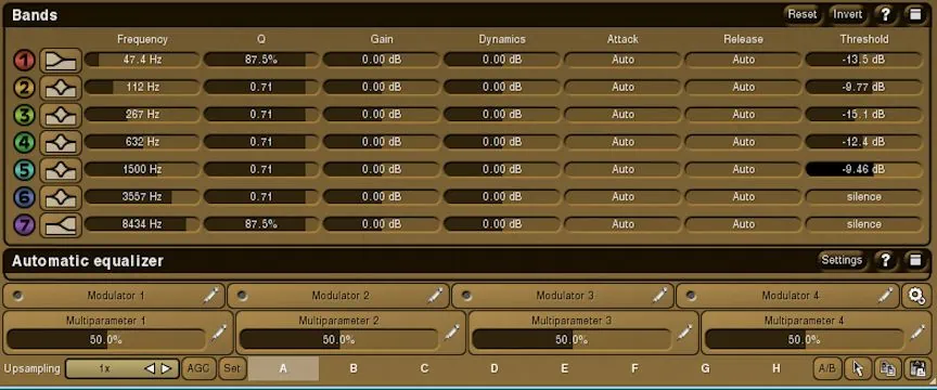 MeldaProduction mAutoDynamicEQ EQ-Bands Picture