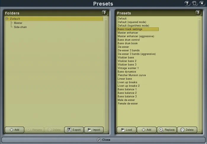 MeldaProduction mDynamicEQ Presets page
