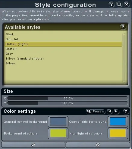 MeldaProduction mDynamicEQ Styles panel picture