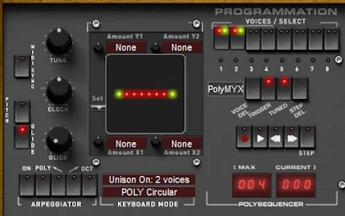 PolyKB II PolyMYX control panel