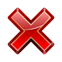 Image: Red X Delete Button