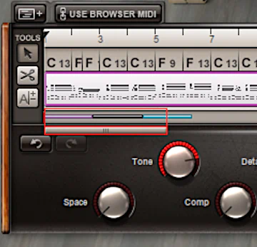 EZkeys Timeline tools picture