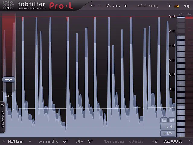 FabFilter Pro-L Review - waveform window image