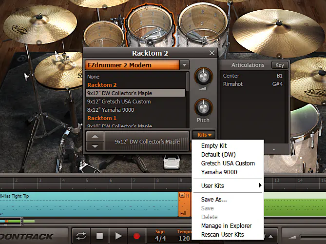 EZD2 - Swap drums components