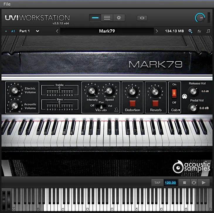 AcousticSamploes mark79 review - UVI workstation
