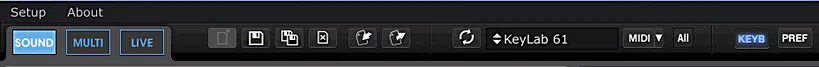 Arturia Analog Lab Review - Main toolbar