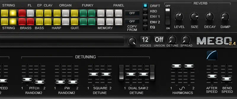 ME80 v2 Drift panel