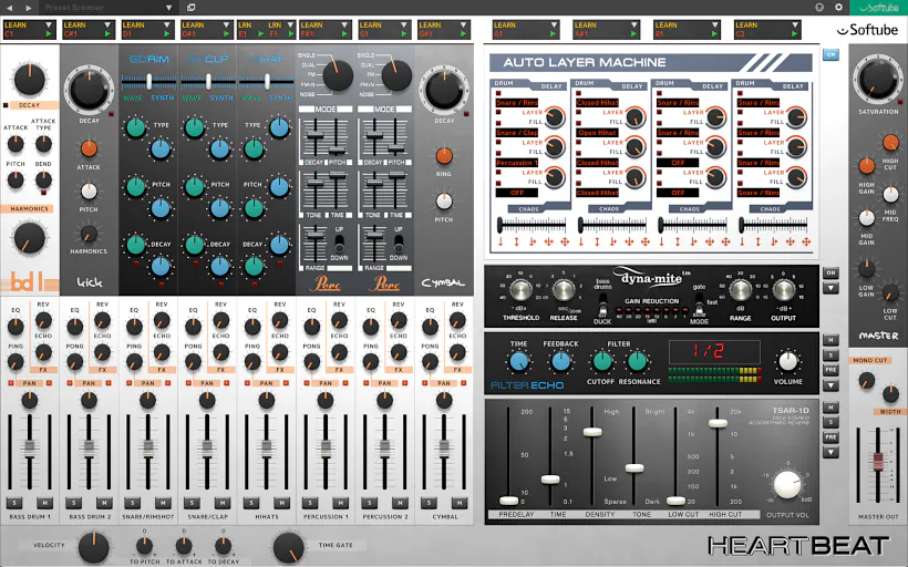Softube Heartbeat drum machine synth