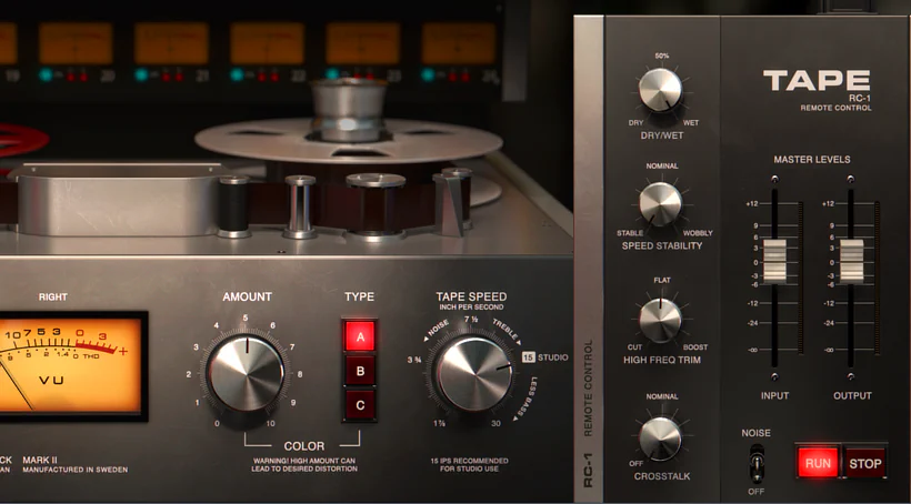 Softube Tape Review - Remote panel