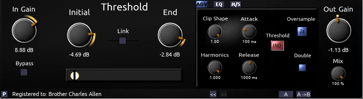 LVC-Audio ClipShifter 2 GUI bottom section