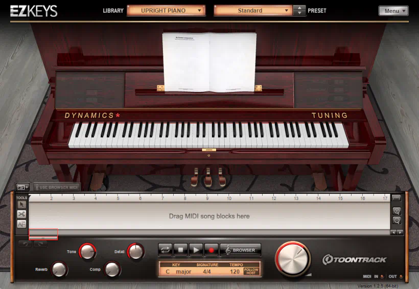 Toontrack EZkeys review upright piano