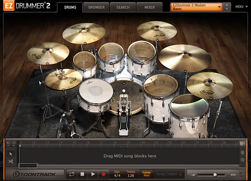 Toontrack EZdrummer 2 Review - Main GUI Image